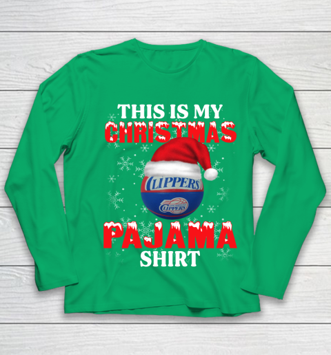 LA Clippers This Is My Christmas Pajama Shirt NBA Youth Long Sleeve 4
