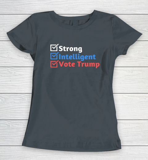 Strong Intelligent Women for Trump Girl MAGA Checklist Women's T-Shirt 3