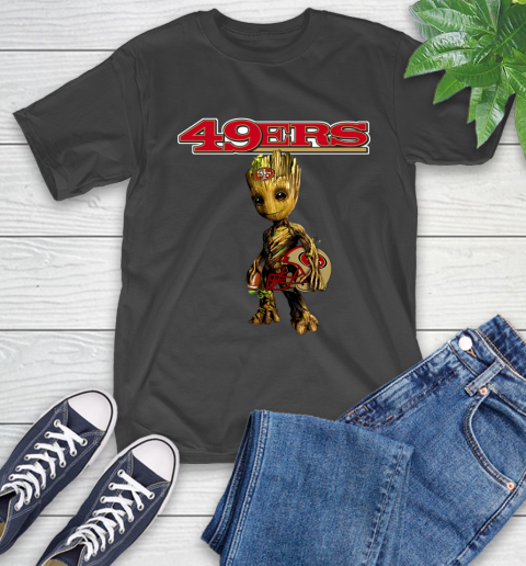 San Francisco 49ers NFL Football Groot Marvel Guardians Of The Galaxy T-Shirt 2