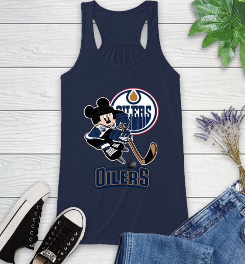NHL Edmonton Oilers Mickey Mouse Disney Hockey T Shirt Racerback Tank 10