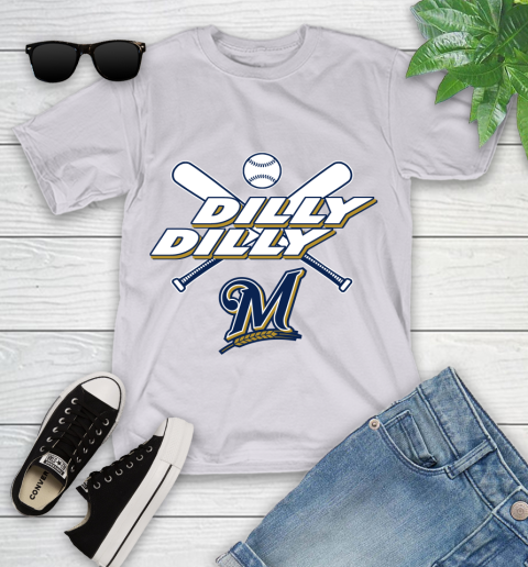 MLB Milwaukee Brewers Dilly Dilly Baseball Sports Youth T-Shirt 4