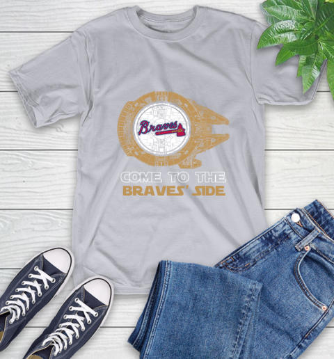 MLB Come To The Atlanta Braves Side Star Wars Baseball Sports T-Shirt 6