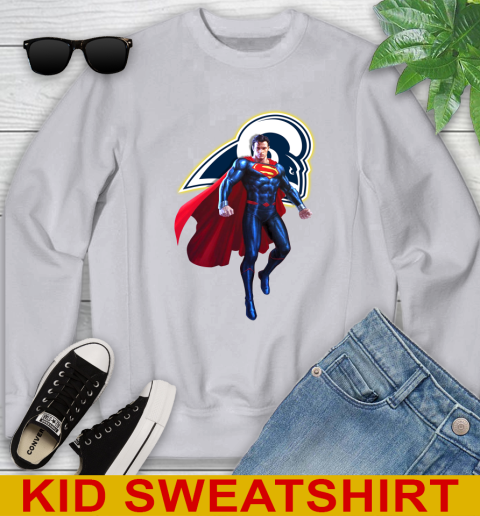 NFL Superman DC Sports Football Los Angeles Rams Youth Sweatshirt 4