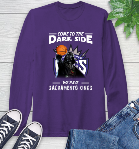 NBA Come To The Dark Side We Have Sacramento Kings Star Wars Darth Vader Basketball Long Sleeve T-Shirt 5