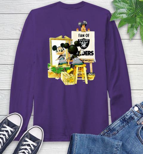 NFL Football Oakland Raiders Mickey Drawing Shirt 58
