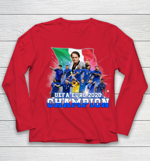 Italy European Champions 2020 Team Youth Long Sleeve 8