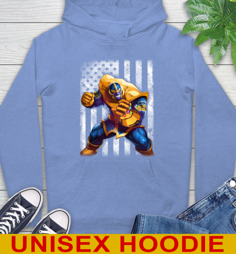 NBA Basketball Denver Nuggets Thanos Marvel American Flag Shirt Hoodie 11