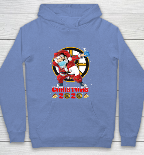 Boston Bruins Funny Santa Claus Dabbing Christmas 2020 NHL Youth Hoodie 8