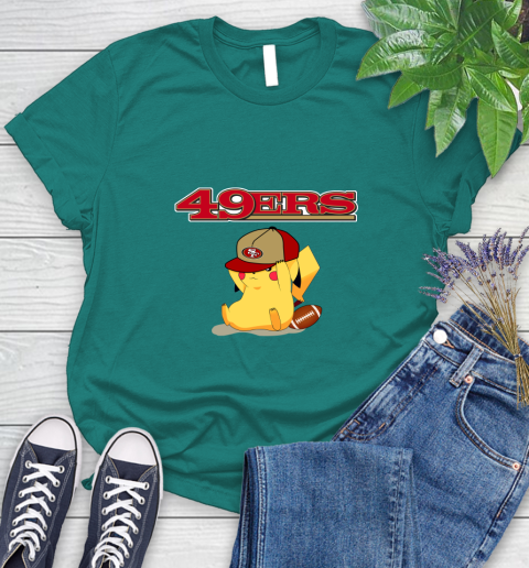 NFL Pikachu Football San Francisco 49ers Women's T-Shirt 12