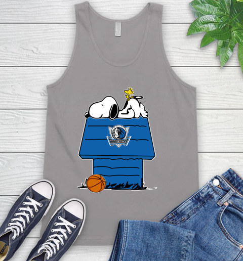 Dallas Mavericks NBA Basketball Snoopy Woodstock The Peanuts Movie Tank Top 4