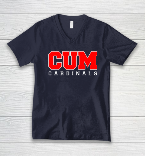 CUM Cardinals Christian University Michigan V-Neck T-Shirt 2