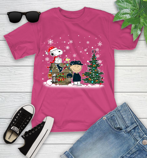 NFL Houston Texans Snoopy Charlie Brown Christmas Football Super Bowl Sports Youth T-Shirt 11