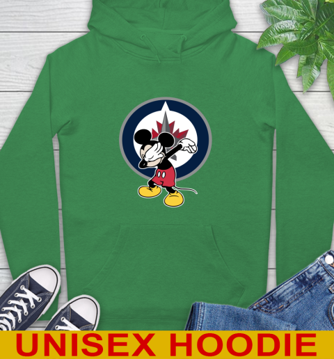 Winnipeg Jets NHL Hockey Dabbing Mickey Disney Sports Hoodie 8
