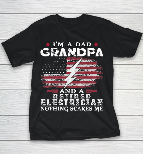 Grandpa Funny Gift Apparel  Mens Dad Grandpa Retired Electrician Nothing Youth T-Shirt