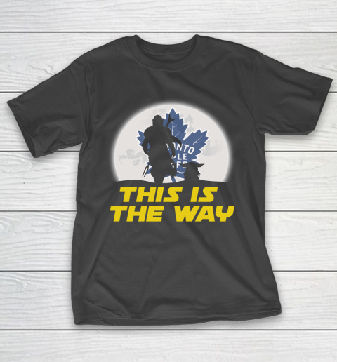 Toronto Maple Leafs NHL Ice Hockey Star Wars Yoda And Mandalorian This Is The Way T-Shirt