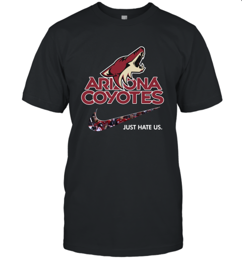 NHL Team Arizona Coyotes x Nike Just Hate Us Hockey Unisex Jersey Tee