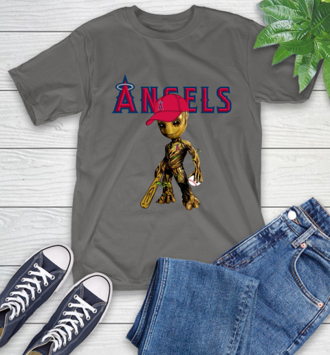 MLB Los Angeles Angels Groot Guardians Of The Galaxy Baseball T-Shirt 9