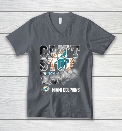 NFL Miami Dolphins Can't Stop Vs V-Neck T-Shirt 4