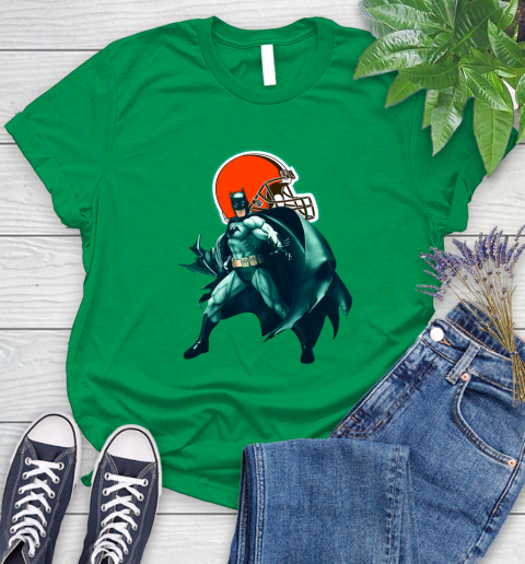 NFL Batman Football Sports Cleveland Browns Women's T-Shirt 6