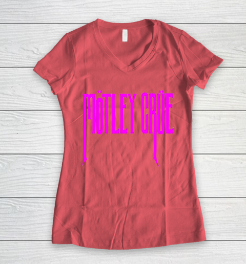 Motley Crue Women's V-Neck T-Shirt 4