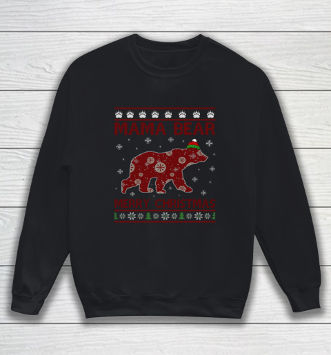 Mama Bear Bear Merry Christmas Matching Family Sweatshirt