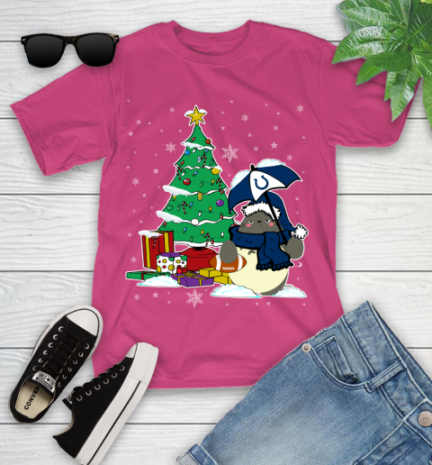 Indianapolis Colts NFL Football Cute Tonari No Totoro Christmas Sports Youth T-Shirt 11