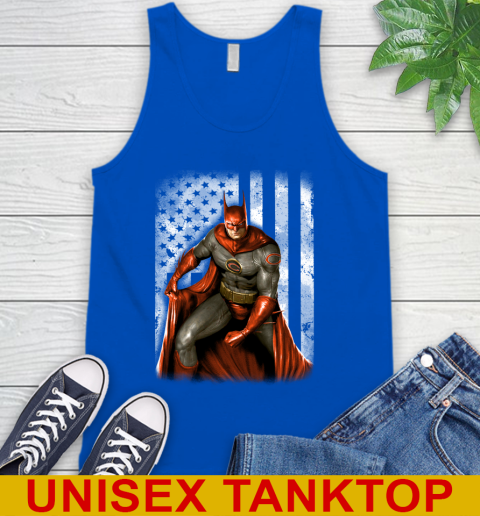 Chicago Bears NFL Football Batman DC American Flag Shirt Tank Top 4