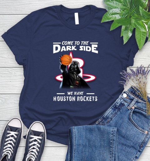 NBA Come To The Dark Side We Have Houston Rockets Star Wars Darth Vader Basketball Women's T-Shirt 14