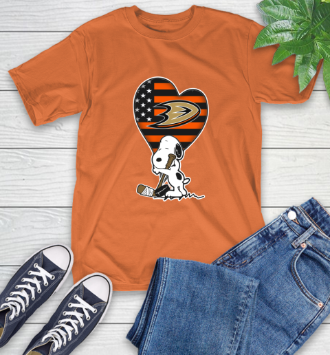 Anaheim Ducks NHL Hockey The Peanuts Movie Adorable Snoopy T-Shirt 5