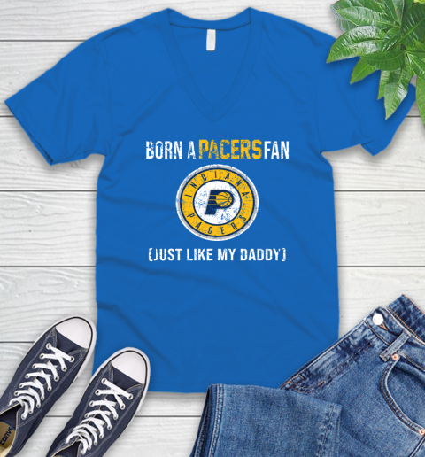 NBA Indiana Pacers Loyal Fan Just Like My Daddy Basketball Shirt V-Neck T-Shirt 5