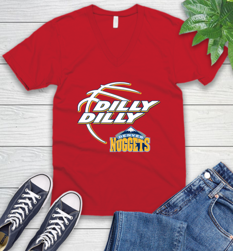 NBA Denver Nuggets Dilly Dilly Basketball Sports V-Neck T-Shirt 7