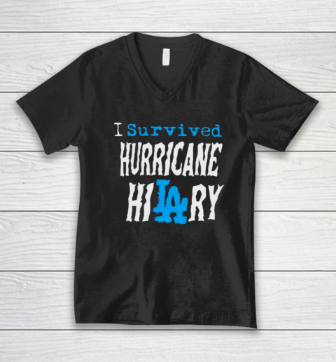 I Survived Hurricane Hilary V-Neck T-Shirt