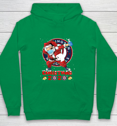 Washington Nationals Funny Santa Claus Dabbing Christmas 2020 MLB Youth Hoodie 4