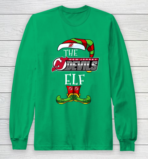 New Jersey Devils Christmas ELF Funny NHL Long Sleeve T-Shirt 4