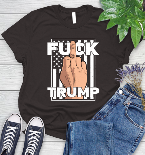Fuck Trump Middle Finger Anti Republican T Shirt 90