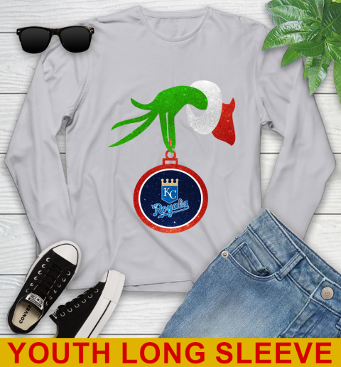 Kansas City Royals Grinch Merry Christmas MLB Baseball Youth Long Sleeve 6