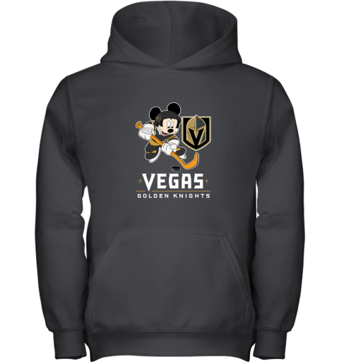 NHL Hockey Mickey Mouse Team Vegas Golden Knights Youth Hoodie