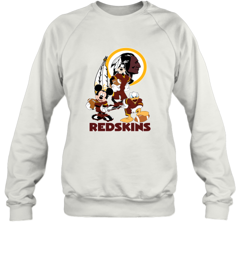 Mickey Donald Goofy The Three Washington Redskins Football Sweatshirt
