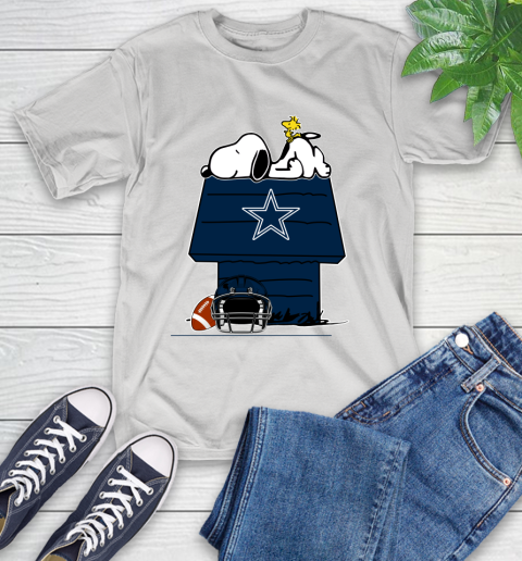 Dallas Cowboys NFL Football Snoopy Woodstock The Peanuts Movie T-Shirt