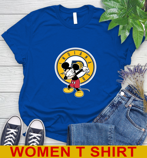 Indiana Pacers NBA Basketball Dabbing Mickey Disney Sports Women's T-Shirt 9