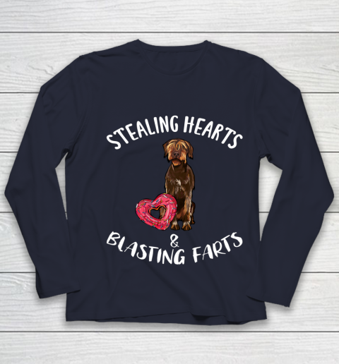 Stealing Hearts Blasting Farts Wirehaired Pointing Griffon Youth Long Sleeve 2