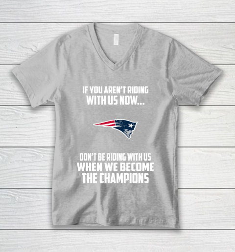 NFL New England Patriots Football We Become The Champions V-Neck T-Shirt 3