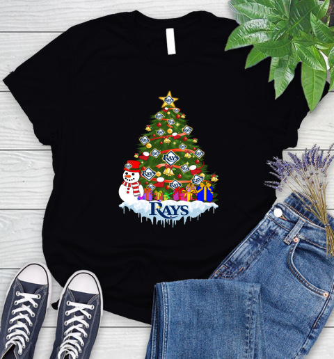 Tampa Bay Rays Merry Christmas MLB Baseball Sports Women's T-Shirt 2