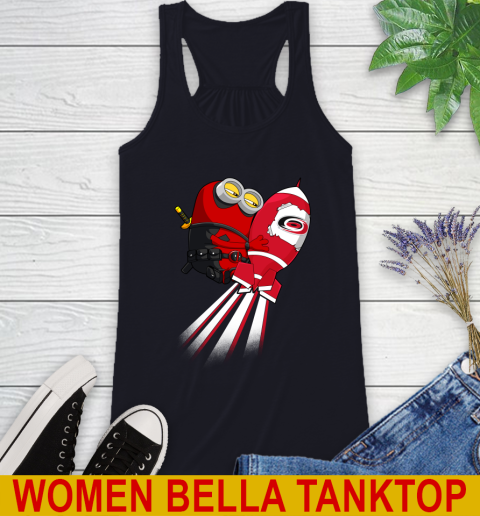 NHL Hockey Carolina Hurricanes Deadpool Minion Marvel Shirt Racerback Tank 8