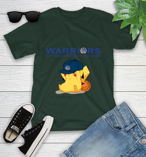 NBA Pikachu Basketball Sports Golden State Warriors Youth T-Shirt 5