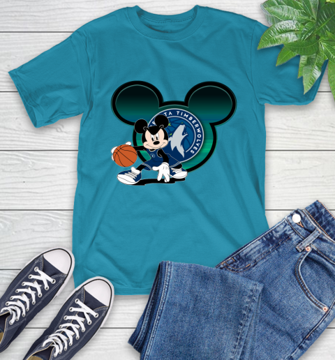 NBA Minnesota Timberwolves Mickey Mouse Disney Basketball T-Shirt 8