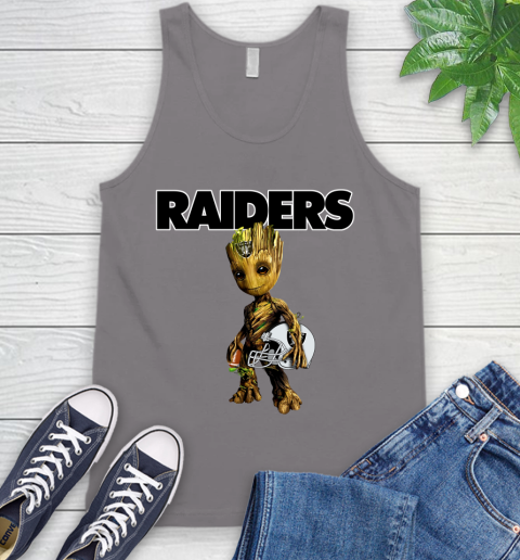 Oakland Raiders NFL Football Groot Marvel Guardians Of The Galaxy Tank Top 7