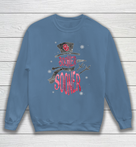 Oklahoma Sooners Christmas Snowman Sweatshirt 6