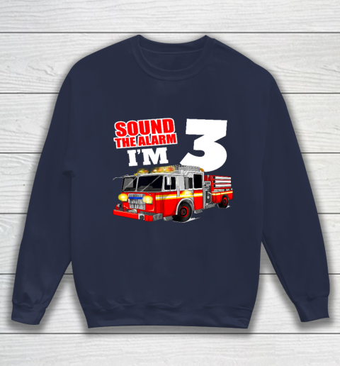 Kids Fire Truck 3rd Birthday T Shirt Boy Firefighter 3 Years Old Sweatshirt 2