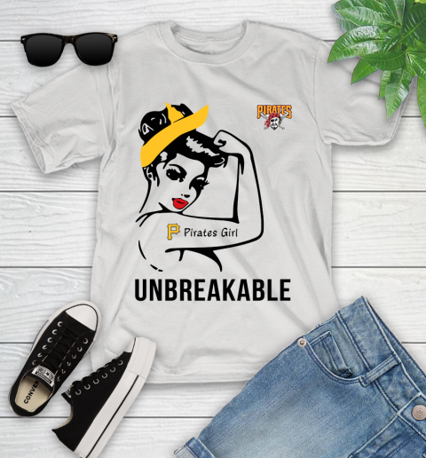 MLB Pittsburgh Pirates Girl Unbreakable Baseball Sports Youth T-Shirt